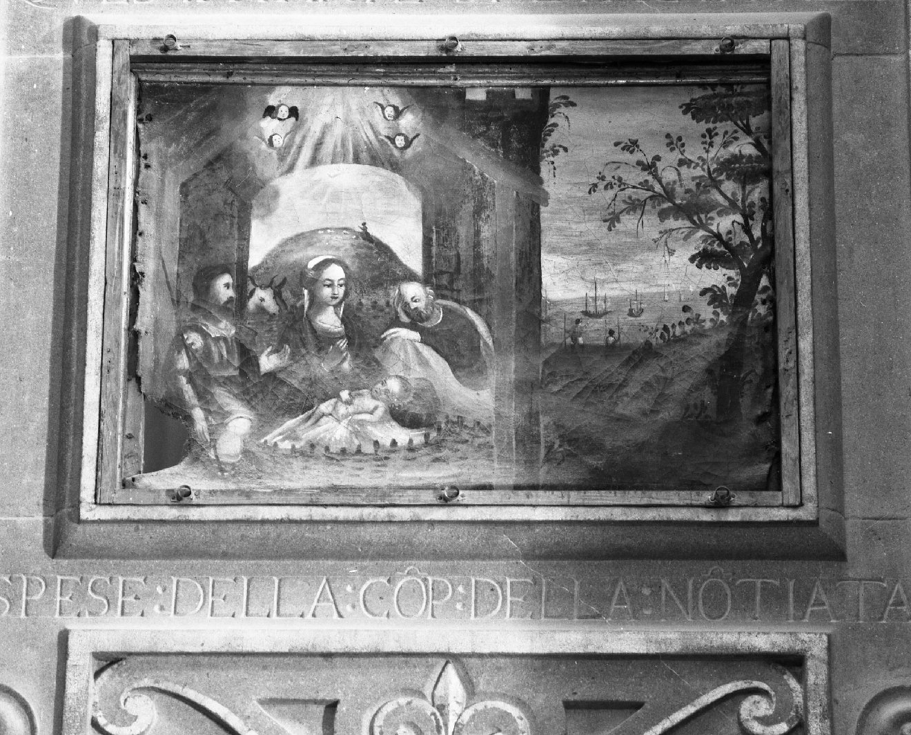 natività di Gesù (dipinto) - ambito toscano (fine sec. XVII)