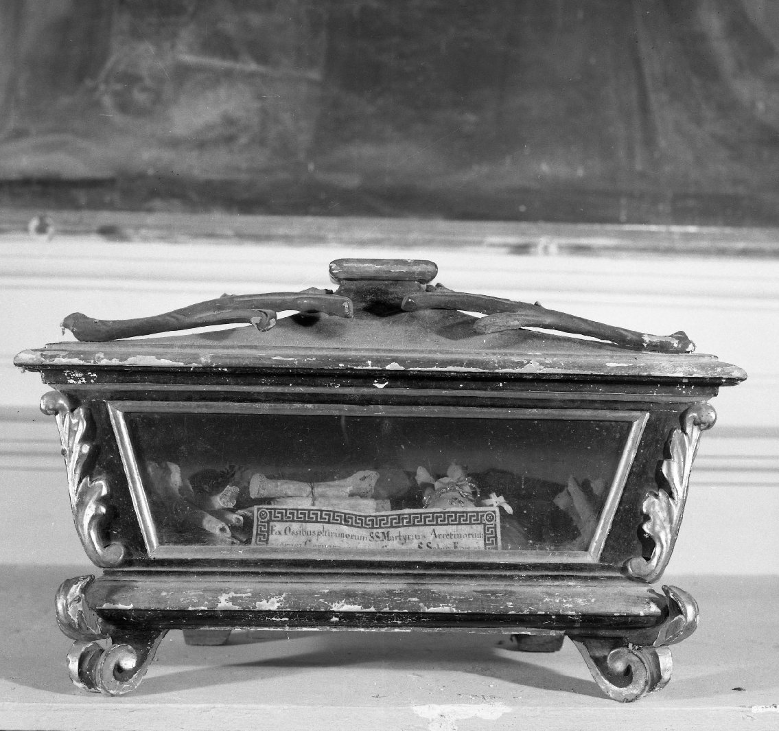 reliquiario a teca - a urna - bottega toscana (fine sec. XVIII)