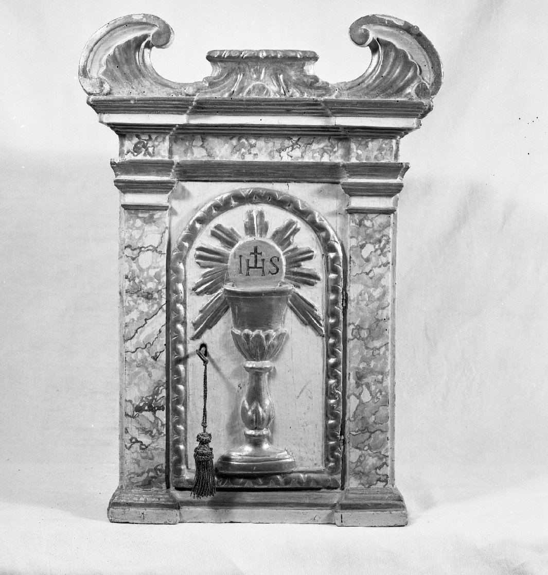 tabernacolo - a frontale architettonico - bottega toscana (sec. XVIII)
