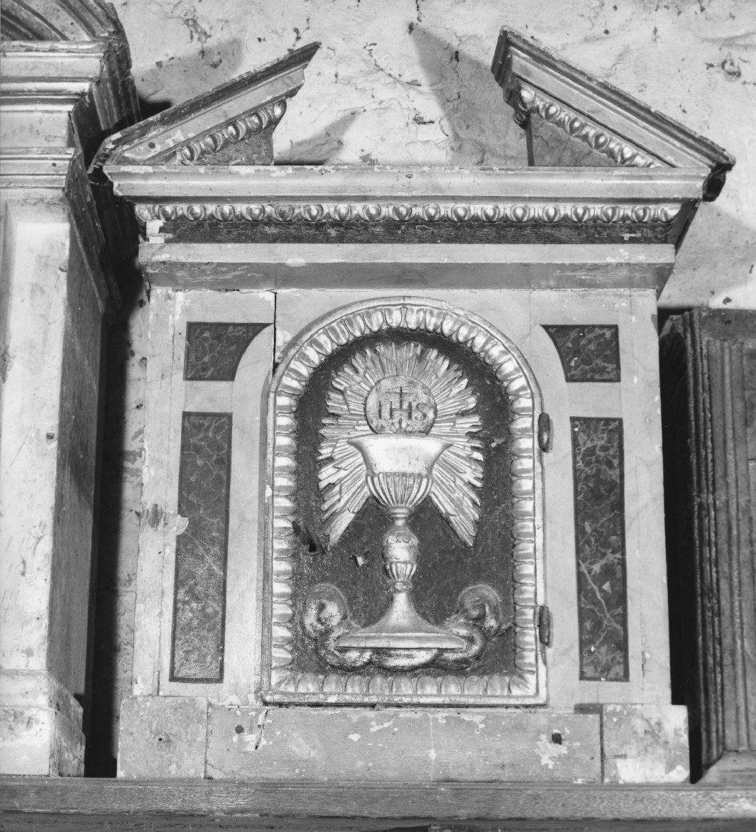 tabernacolo - a frontale architettonico - bottega toscana (sec. XVIII)