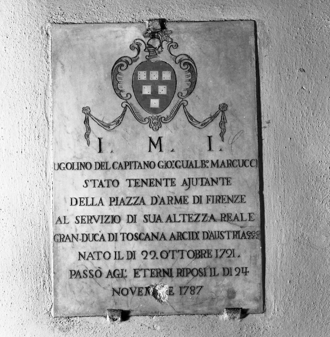 lapide - bottega italiana (sec. XVIII)