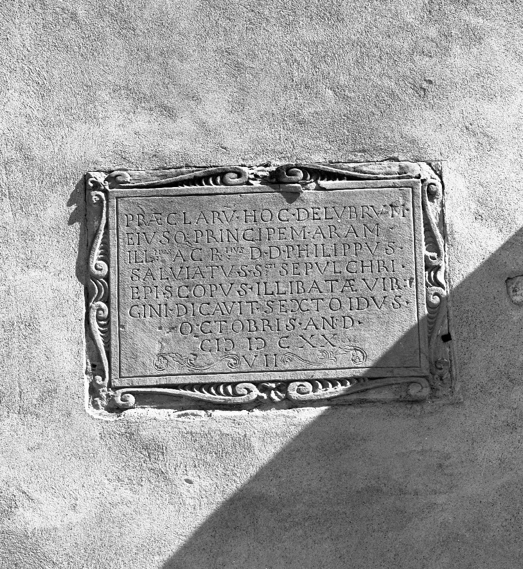 lapide - bottega italiana (sec. XVII)