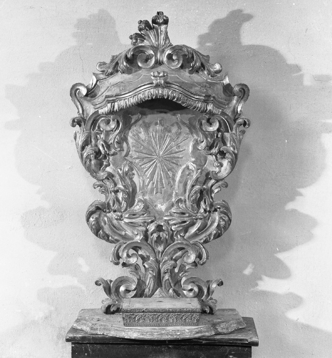 tronetto per esposizione eucaristica - a edicola - bottega italiana (sec. XVIII)