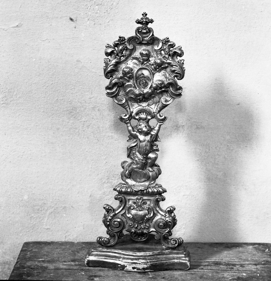 reliquiario - a ostensorio - bottega italiana (sec. XIX)