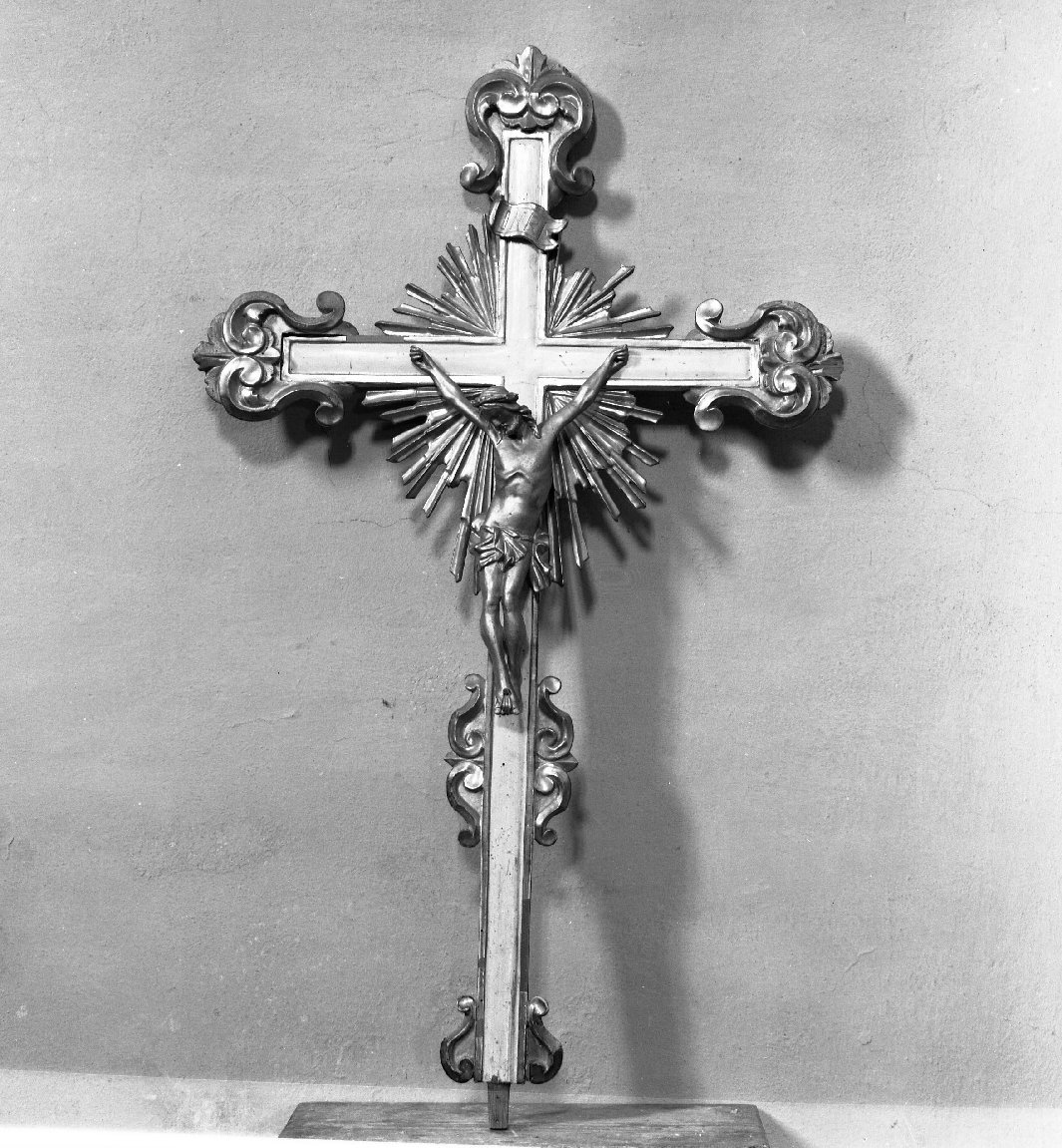 croce processionale - bottega italiana (fine/inizio secc. XVIII/ XIX)