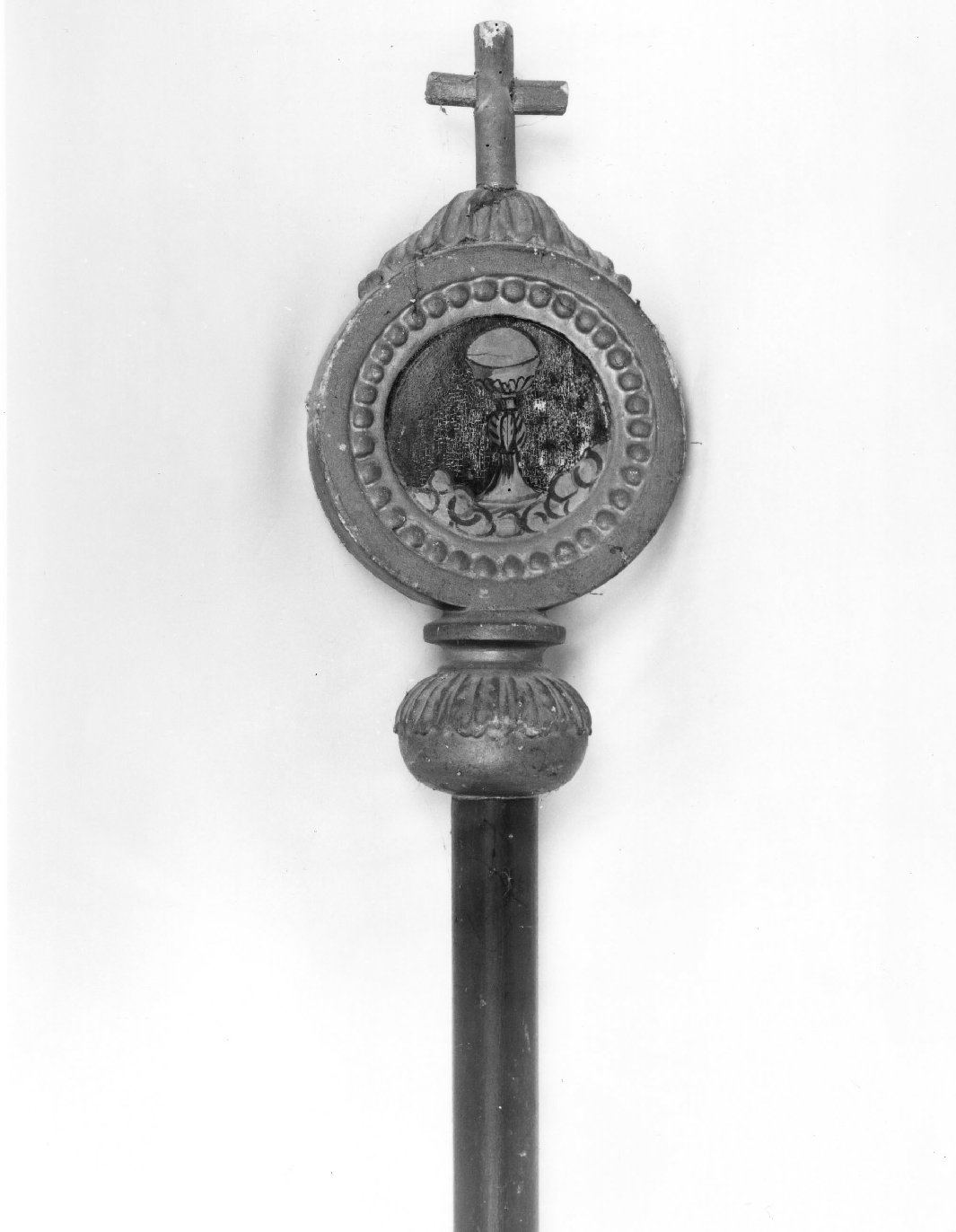 mazza processionale, serie - bottega toscana (seconda metà sec. XIX)