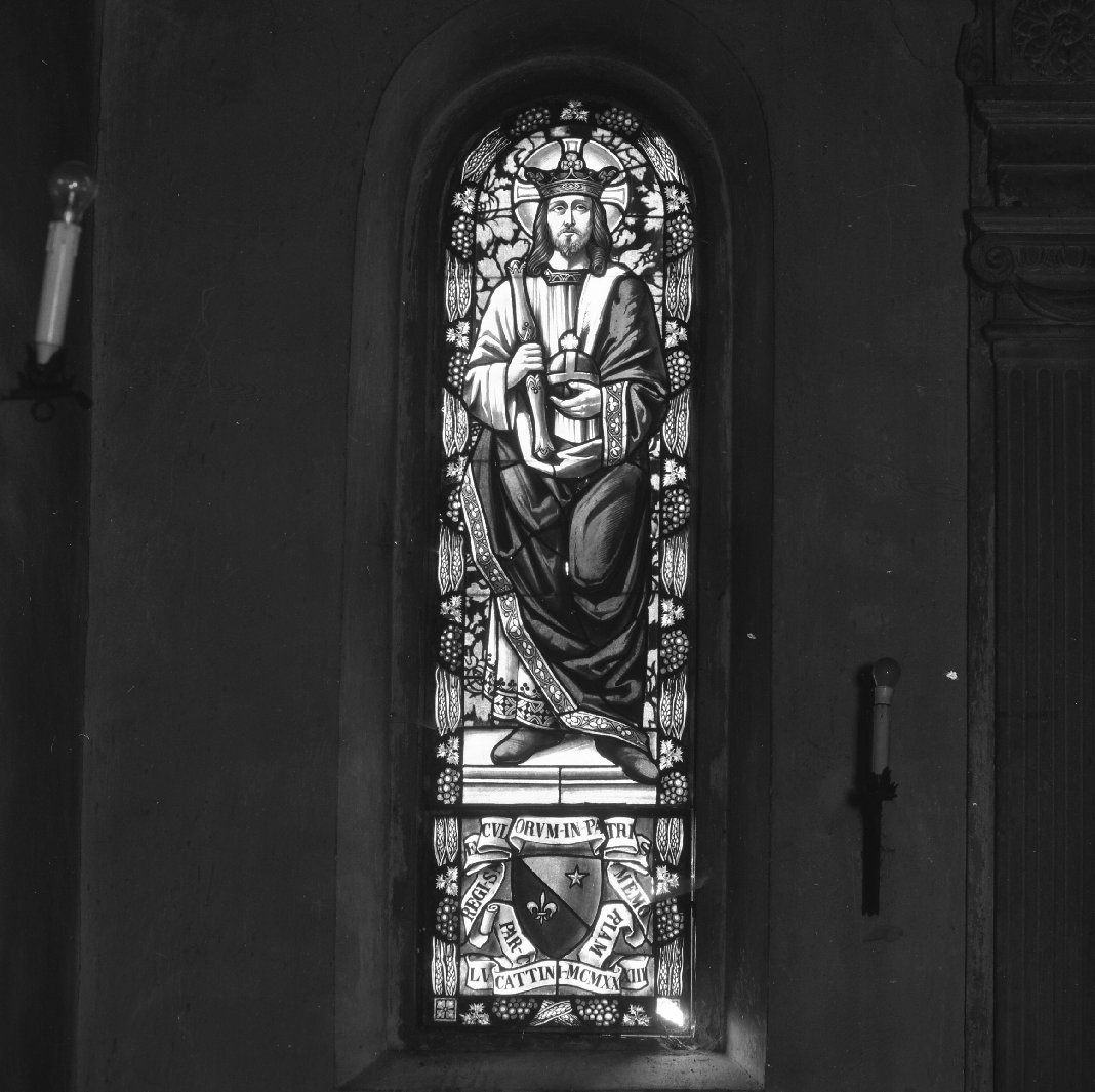Cristo re (vetrata) - bottega toscana (sec. XX)