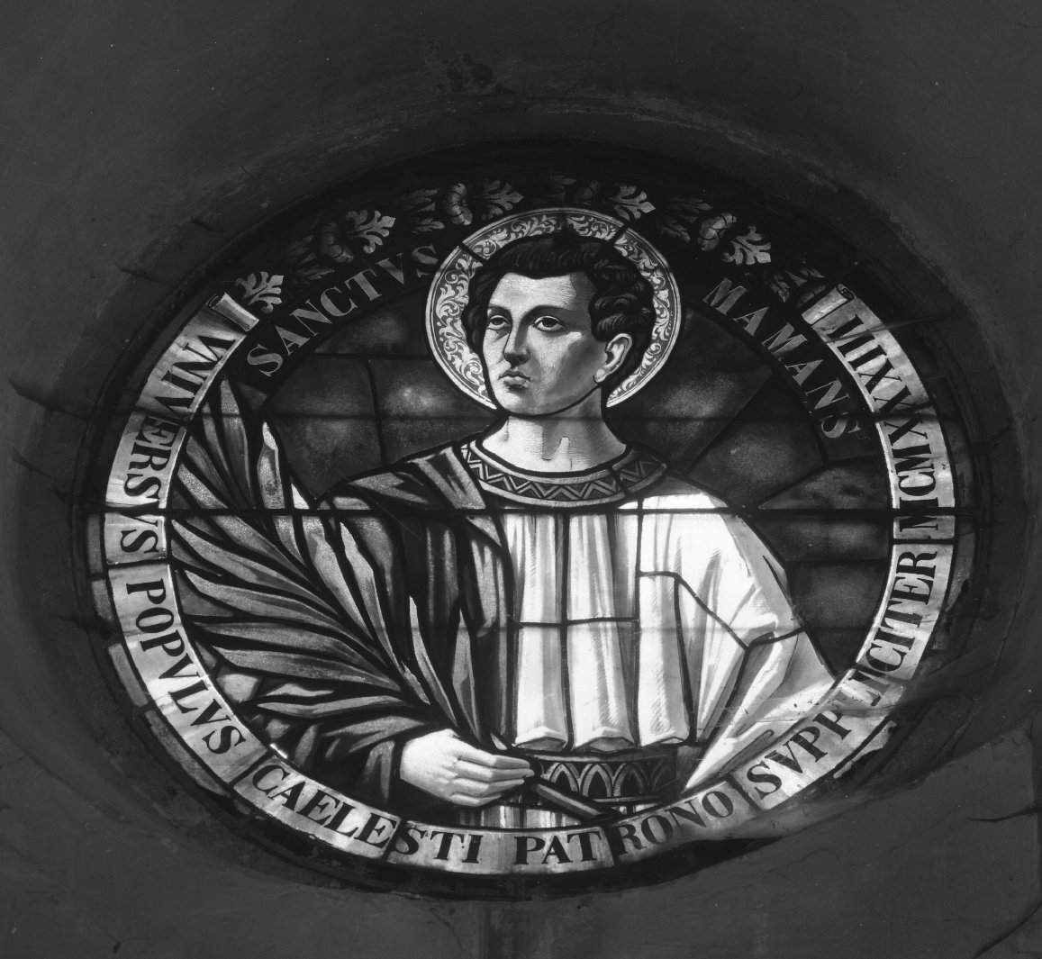 San Mamante (vetrata) - bottega toscana (sec. XX)