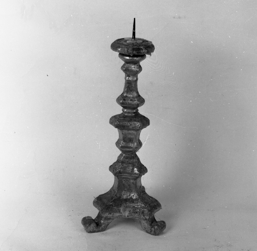 candeliere d'altare, serie - bottega toscana (fine sec. XVIII)