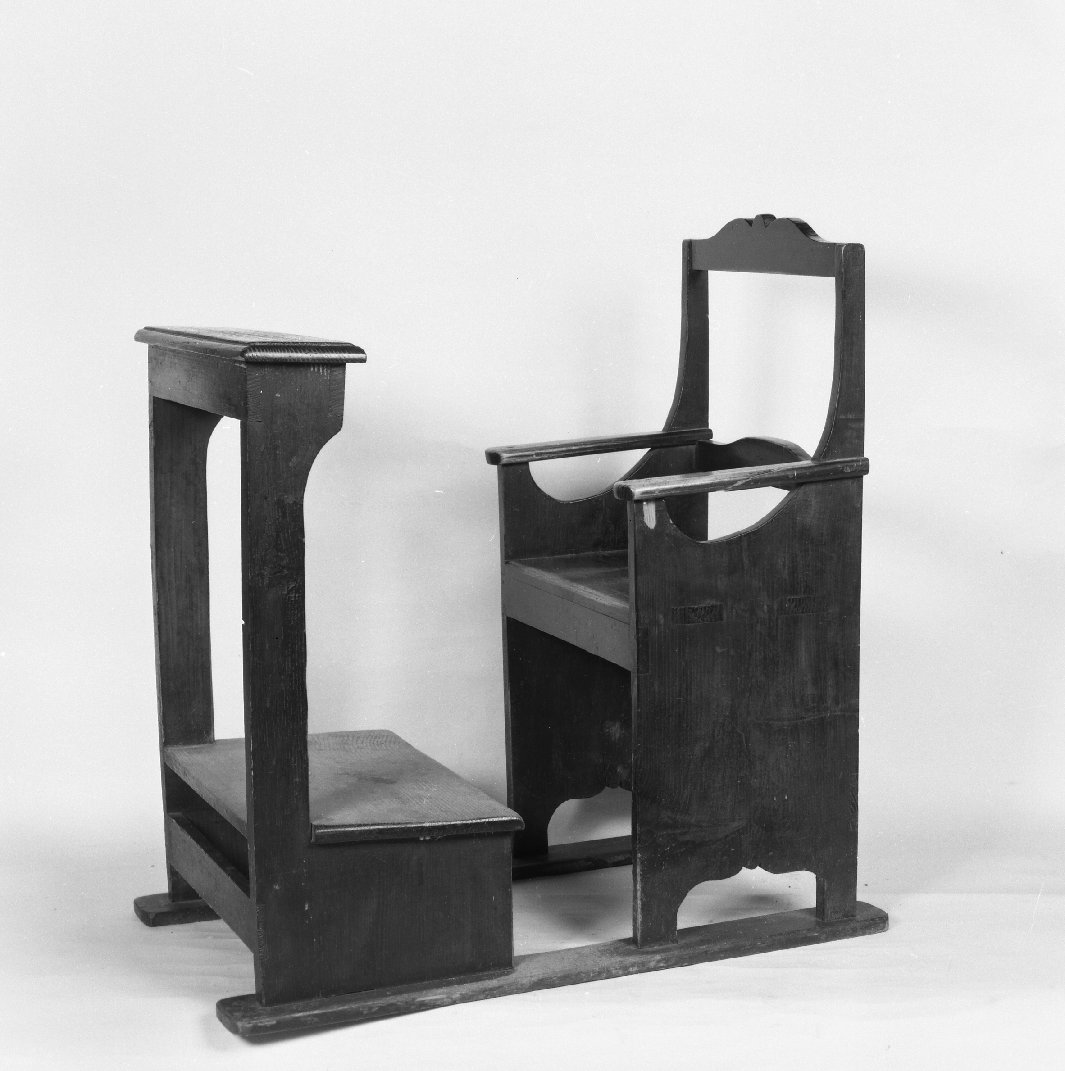 sedia con inginocchiatoio - bottega toscana (prima metà sec. XIX)