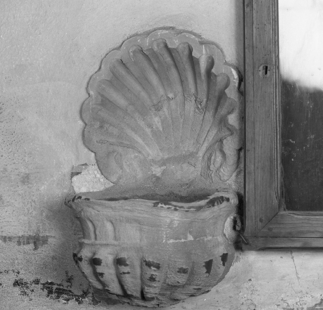 acquasantiera da parete - bottega toscana (metà sec. XVIII)