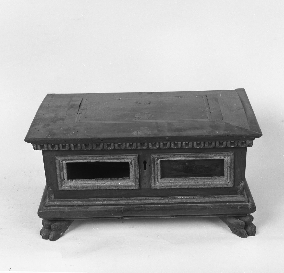 reliquiario a teca - a urna - bottega toscana (prima metà sec. XVIII)