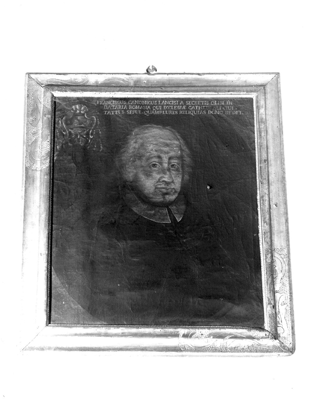 ritratto del canonico Francesco Lancisi (dipinto) di Gherardi Cristoforo detto Doceno (maniera) (seconda metà sec. XVI)