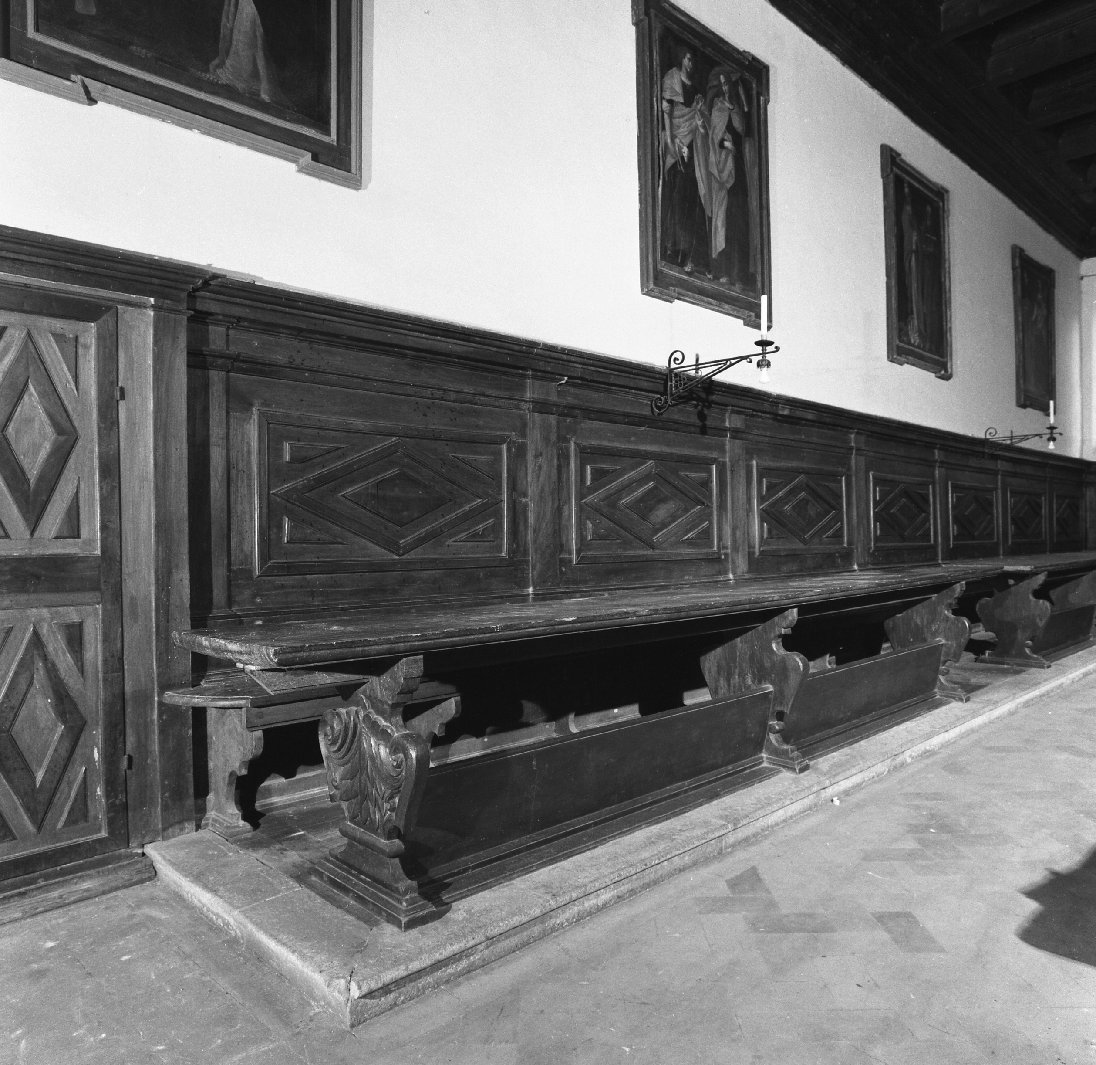 pancale da chiesa, serie di Dieciaiuti Evangelista, Bertacchi Gasparo (fine sec. XVI)