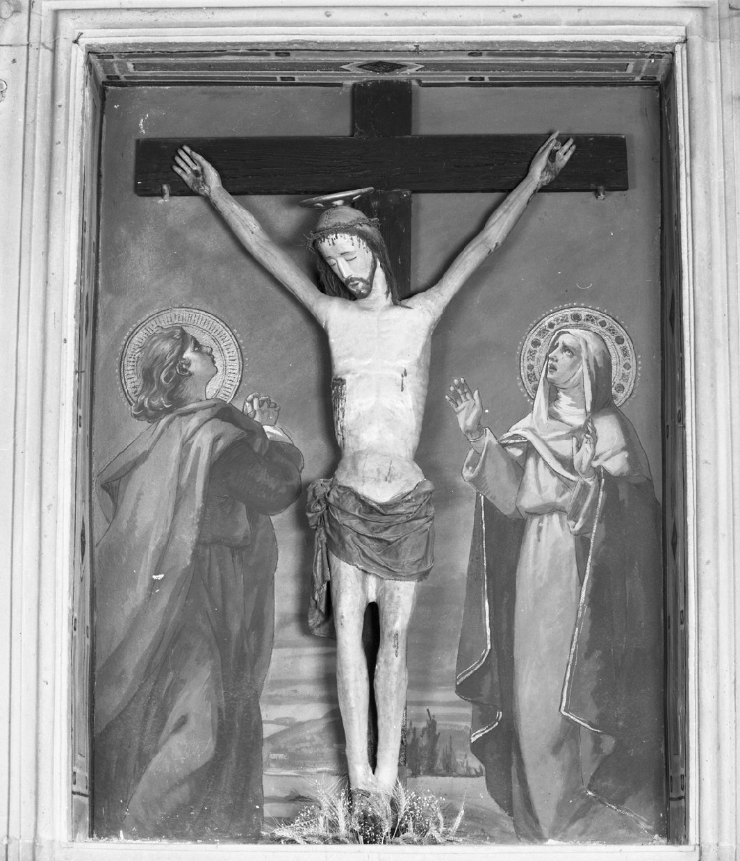 Cristo crocifisso (scultura, insieme) - bottega toscana (seconda metà, prima metà sec. XIV, sec. XX)