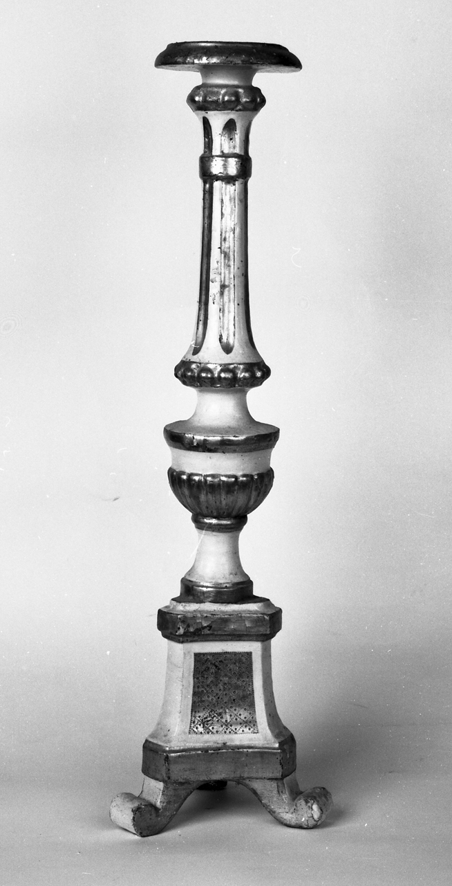 candeliere d'altare, serie - bottega toscana (prima metà sec. XIX)