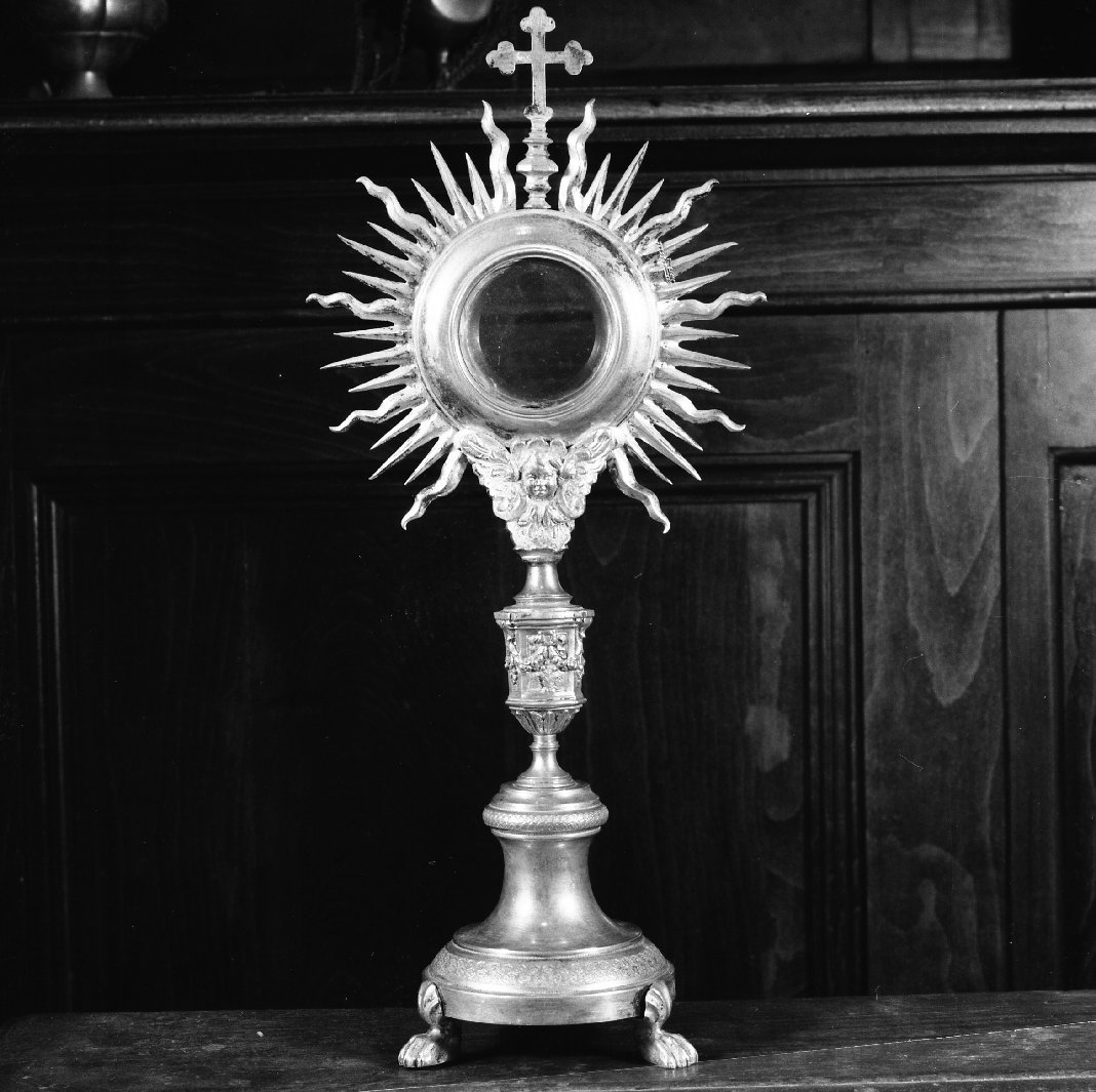 ostensorio - a raggiera - bottega italiana (sec. XIX)