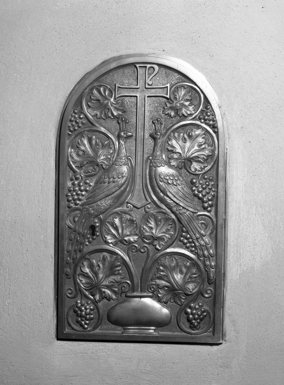 anta di armadietto per oli santi - bottega Italia centrale (fine sec. XVIII)