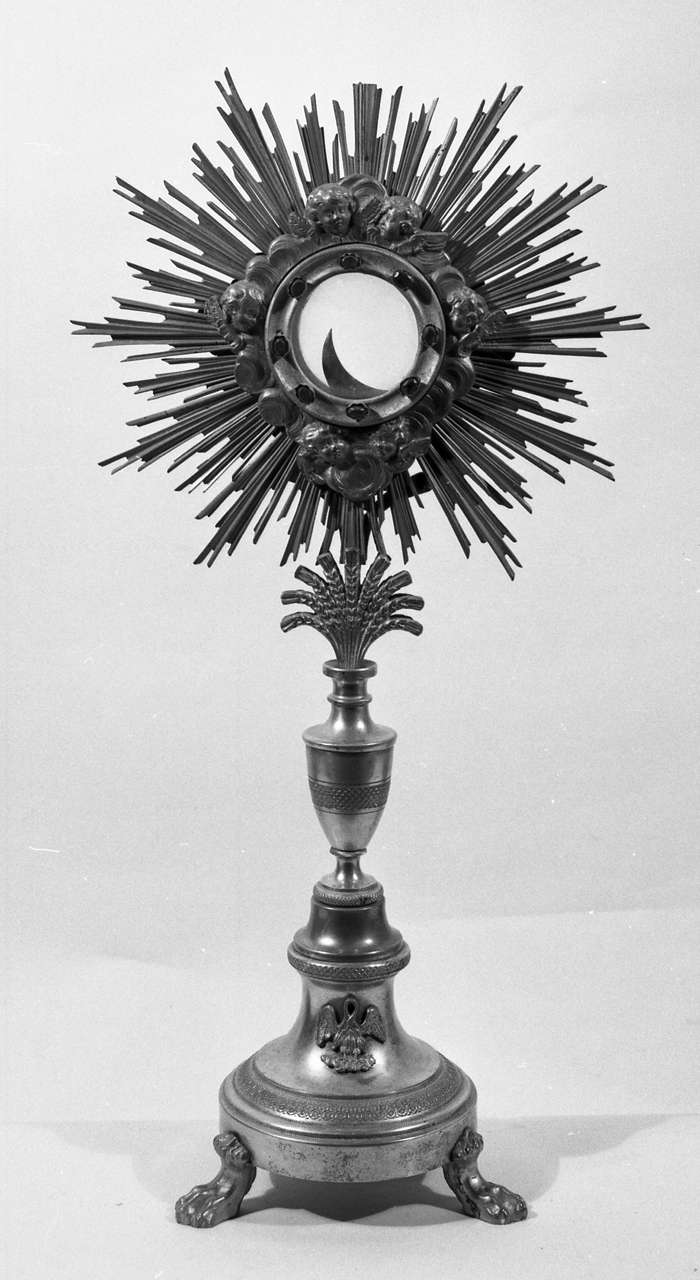 ostensorio - a raggiera - bottega toscana (primo quarto sec. XX)