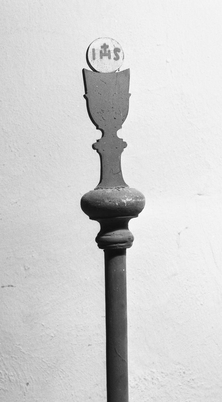 mazza processionale - bottega toscana (metà sec. XX)