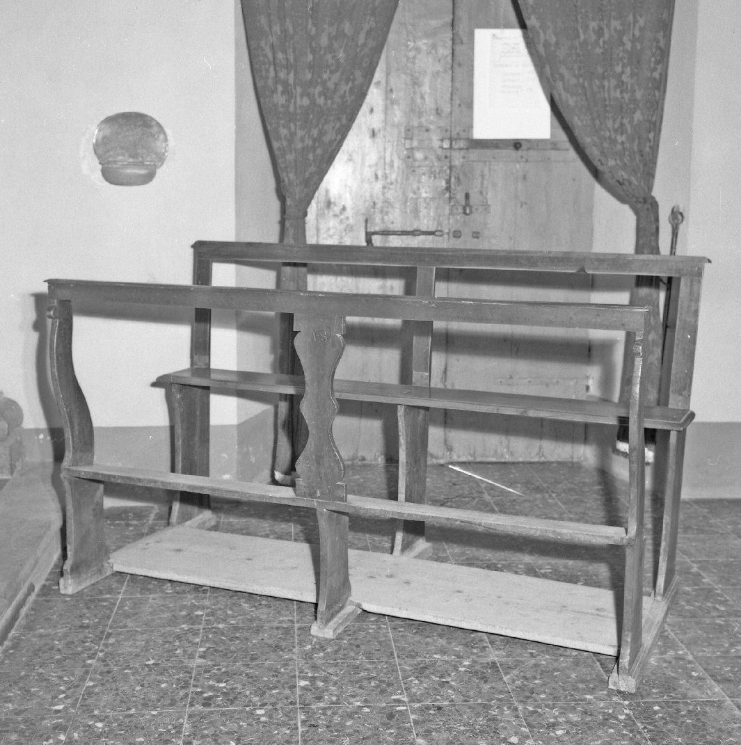 banco da chiesa - bottega tosco-umbra (fine/inizio secc. XVIII/ XIX)