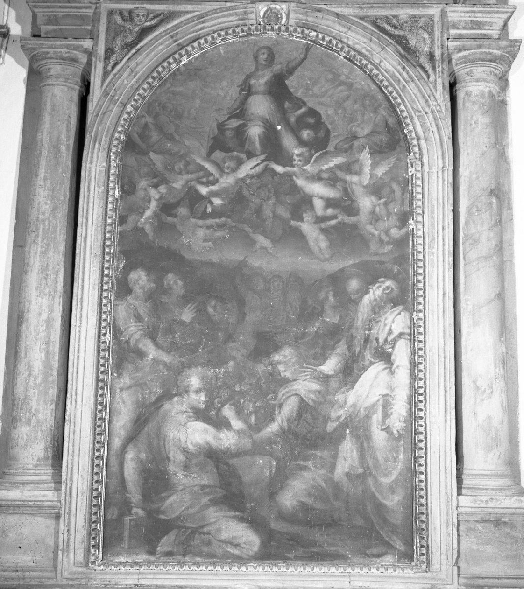 assunzione della Madonna (dipinto) di Morandini Francesco detto Poppi (seconda metà sec. XVI)