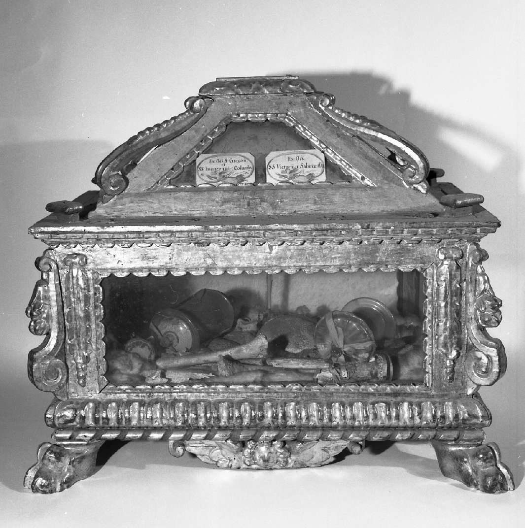reliquiario a teca - a urna - bottega tosco-umbra (sec. XVIII)