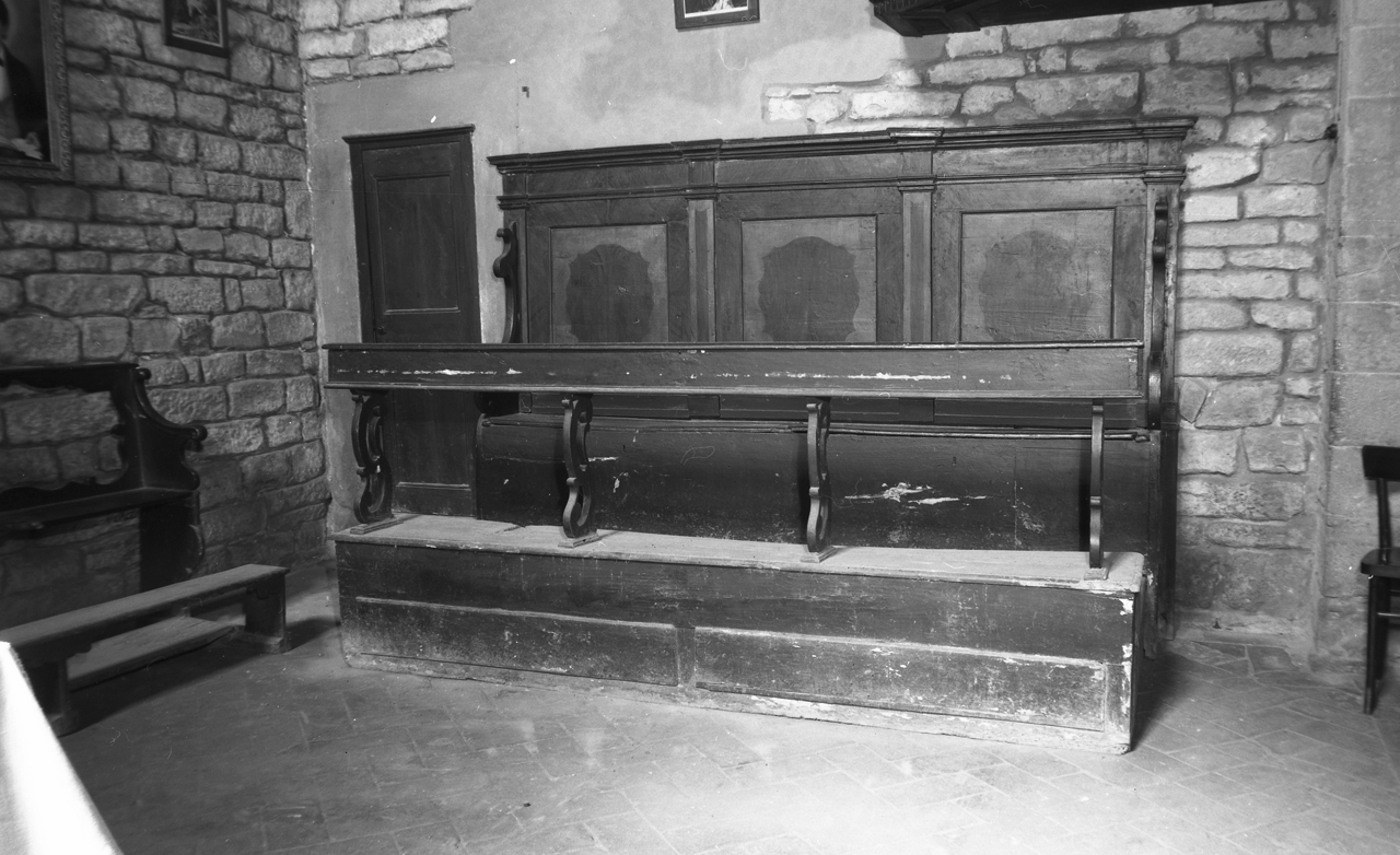 panca con inginocchiatoio, serie - bottega tosco-umbra (sec. XVIII)