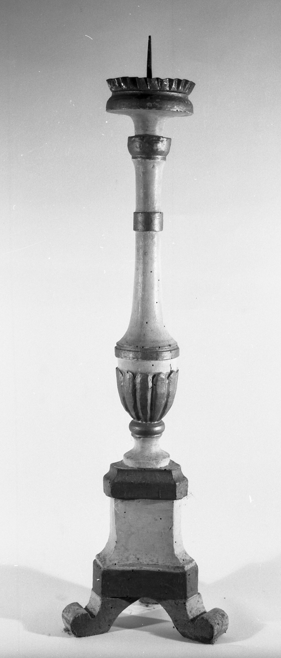 candeliere, serie - bottega tosco-umbra (fine/inizio secc. XVIII/ XIX)