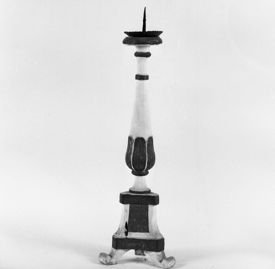 candeliere d'altare, serie - bottega toscana (fine sec. XVIII)