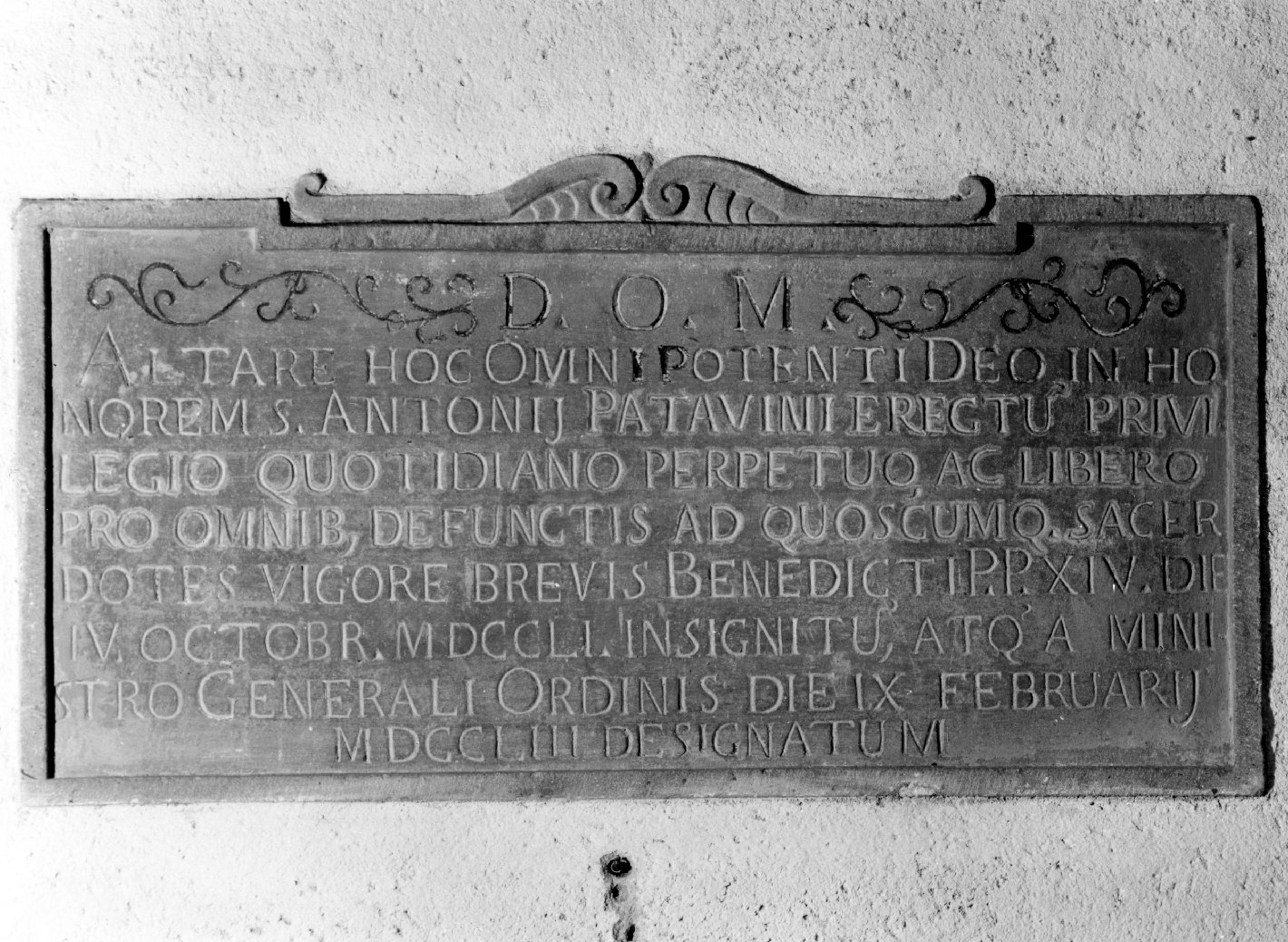 lapide - bottega toscana (sec. XVIII)