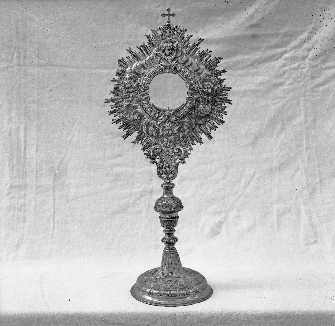 reliquiario - a ostensorio - bottega toscana (inizio sec. XVIII)