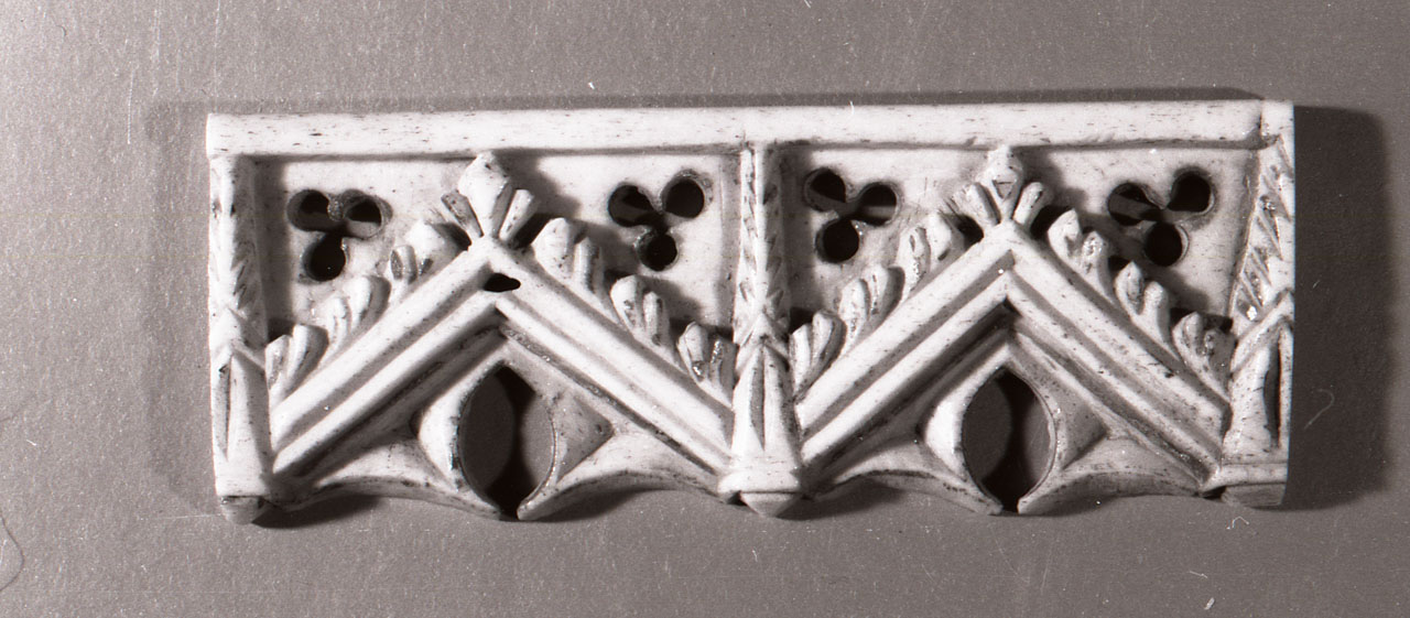 placchetta di cofanetto, elemento d'insieme - bottega italiana (sec. XIV)