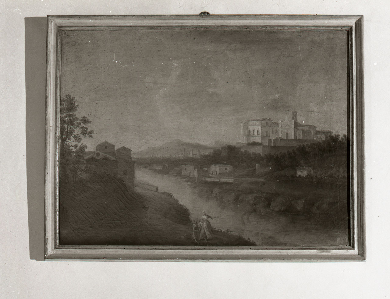 veduta di un palazzo (dipinto, opera isolata) - ambito fiorentino (sec. XVIII)