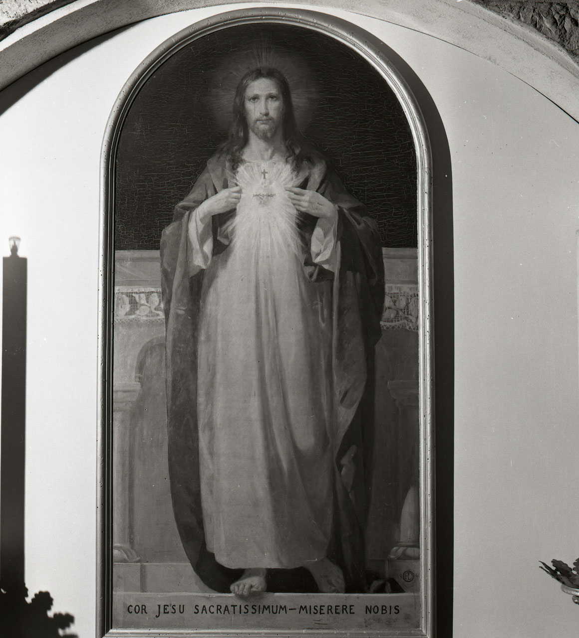 Sacro Cuore di Gesù (dipinto, opera isolata) di Dragoni Aldo (attribuito) (prima metà sec. XX)