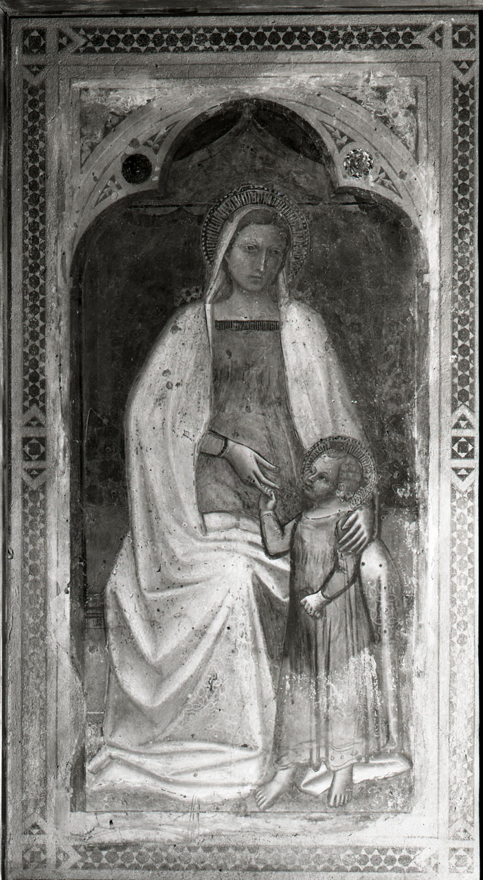 Madonna con Gesù fanciullo (dipinto, opera isolata) - ambito aretino (sec. XIV)