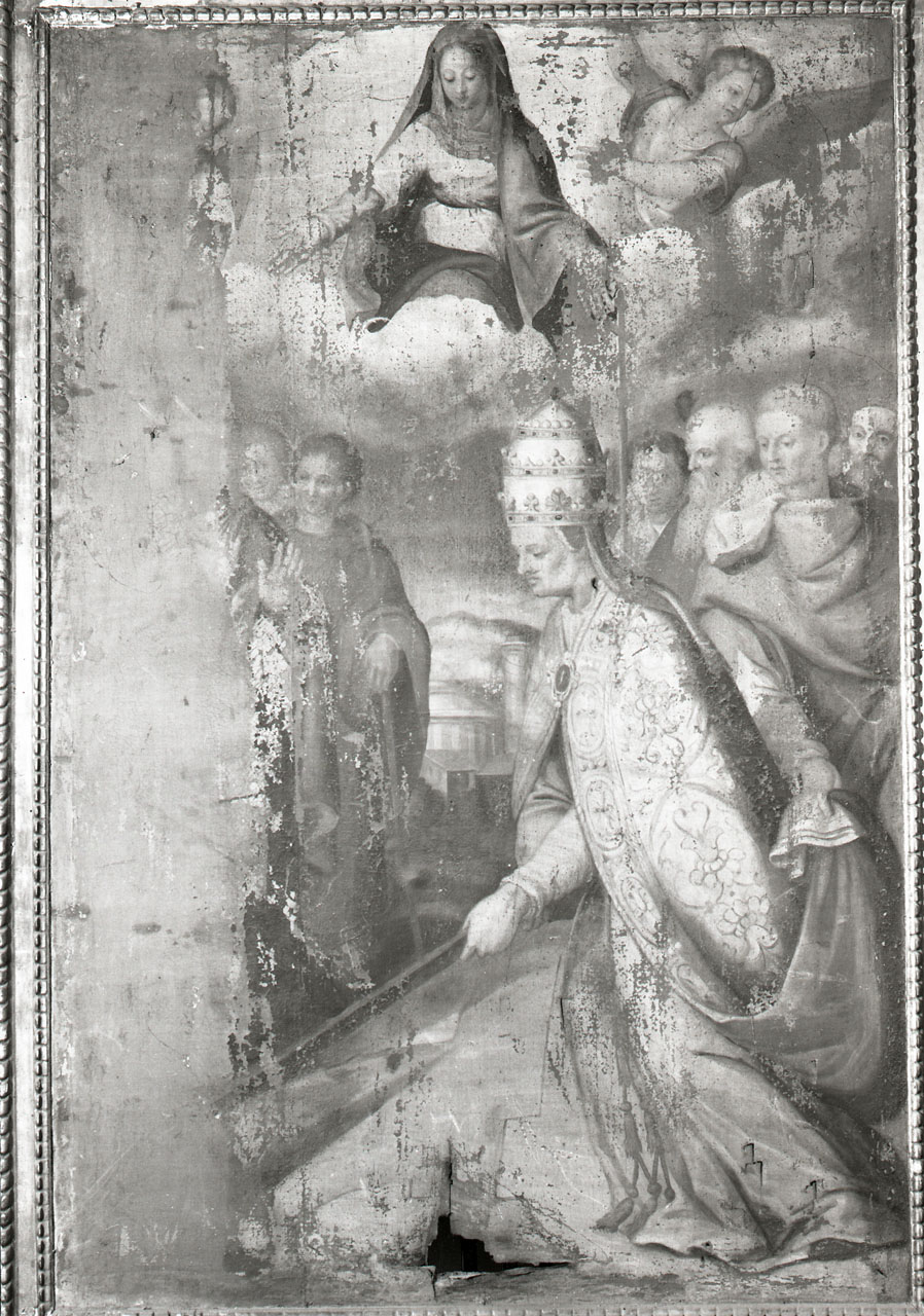 fondazione della basilica di S. Maria Maggiore (dipinto, opera isolata) - ambito toscano (sec. XVII)