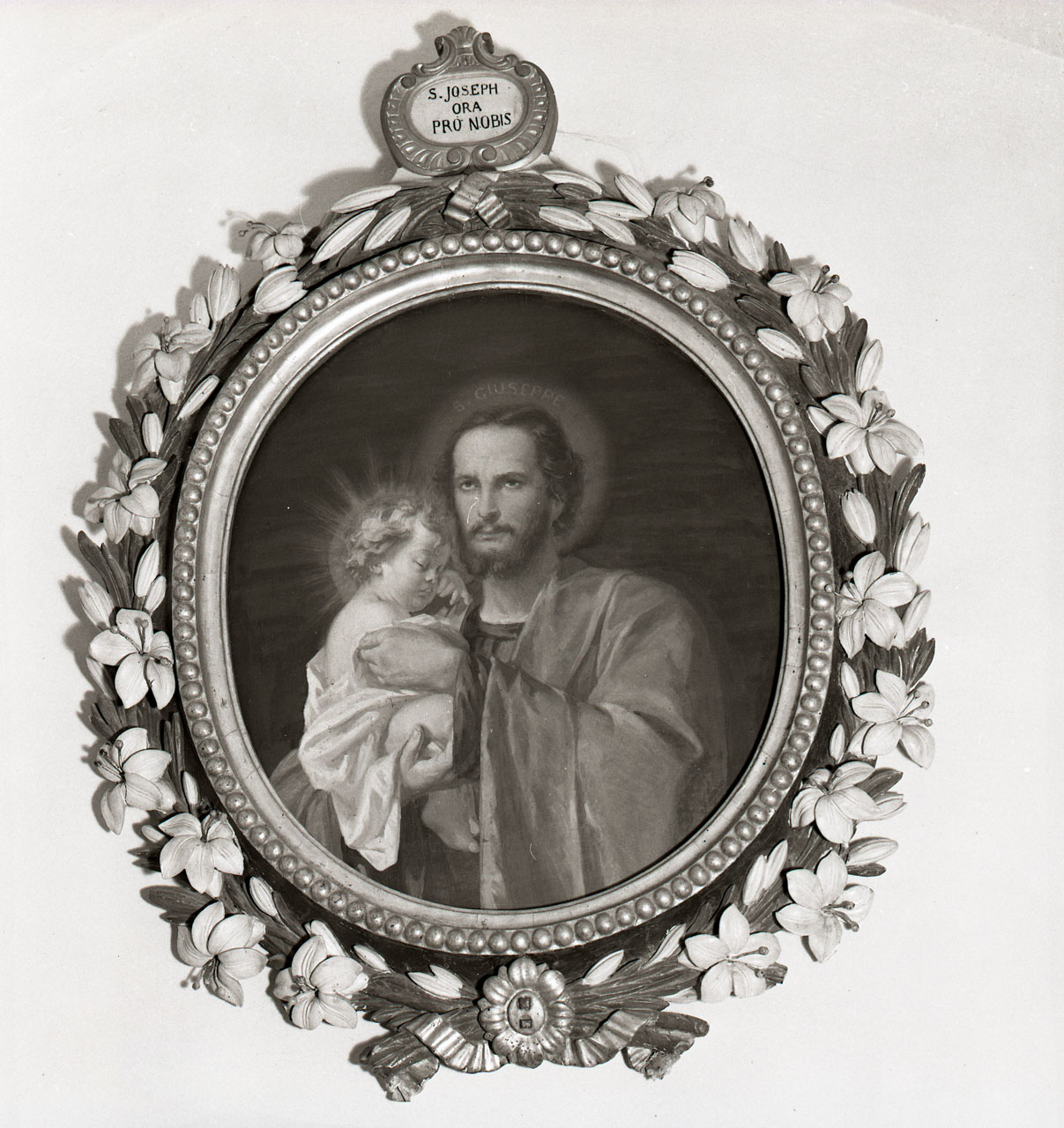 San Giuseppe e Gesù Bambino (dipinto, opera isolata) di Dragoni Aldo (attribuito) (prima metà sec. XX)