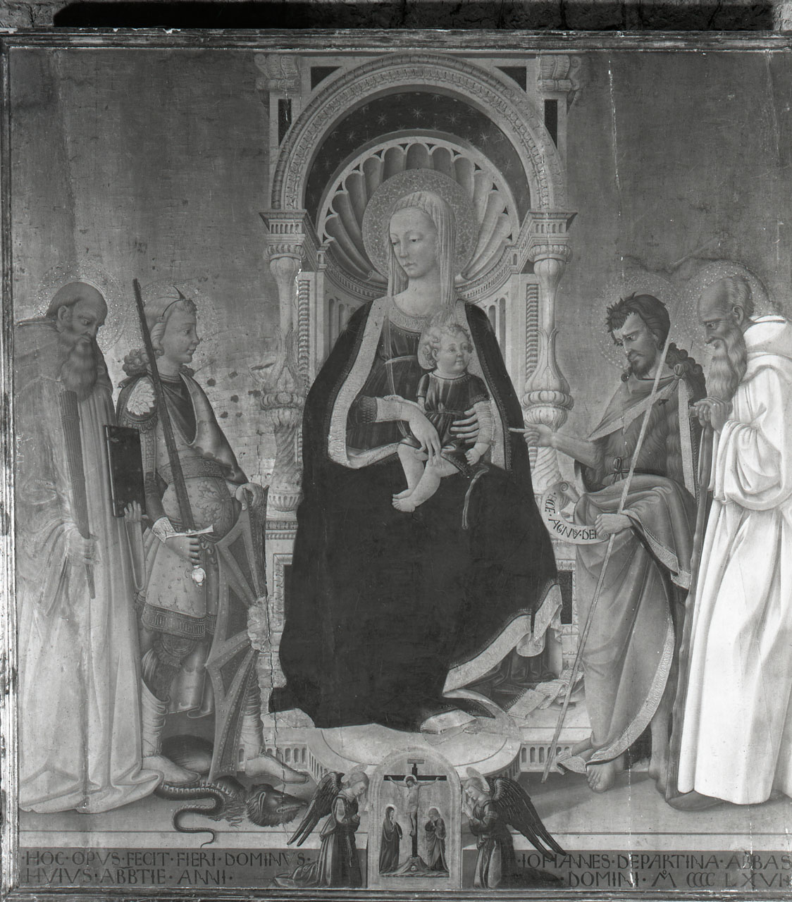 Madonna in trono e Santi (dipinto) di Neri di Bicci (attribuito) (sec. XV)
