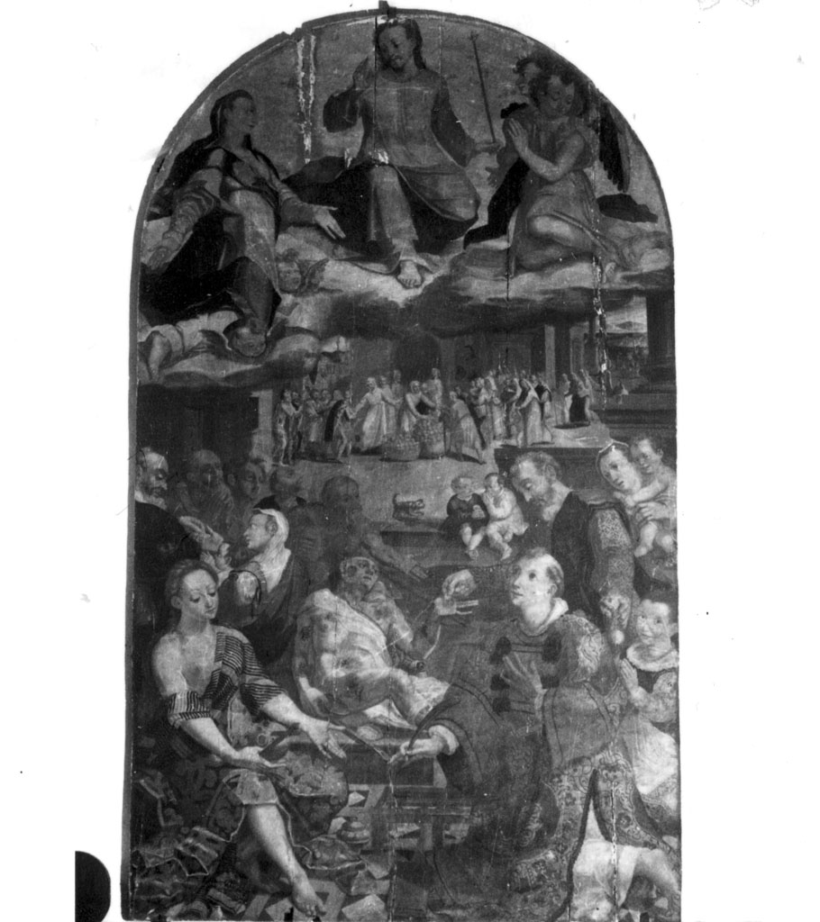 Cristo benedicente tra Santi (dipinto) - ambito toscano (fine sec. XVI)