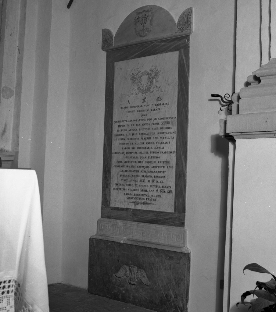 lapide tombale - manifattura toscana (sec. XIX)