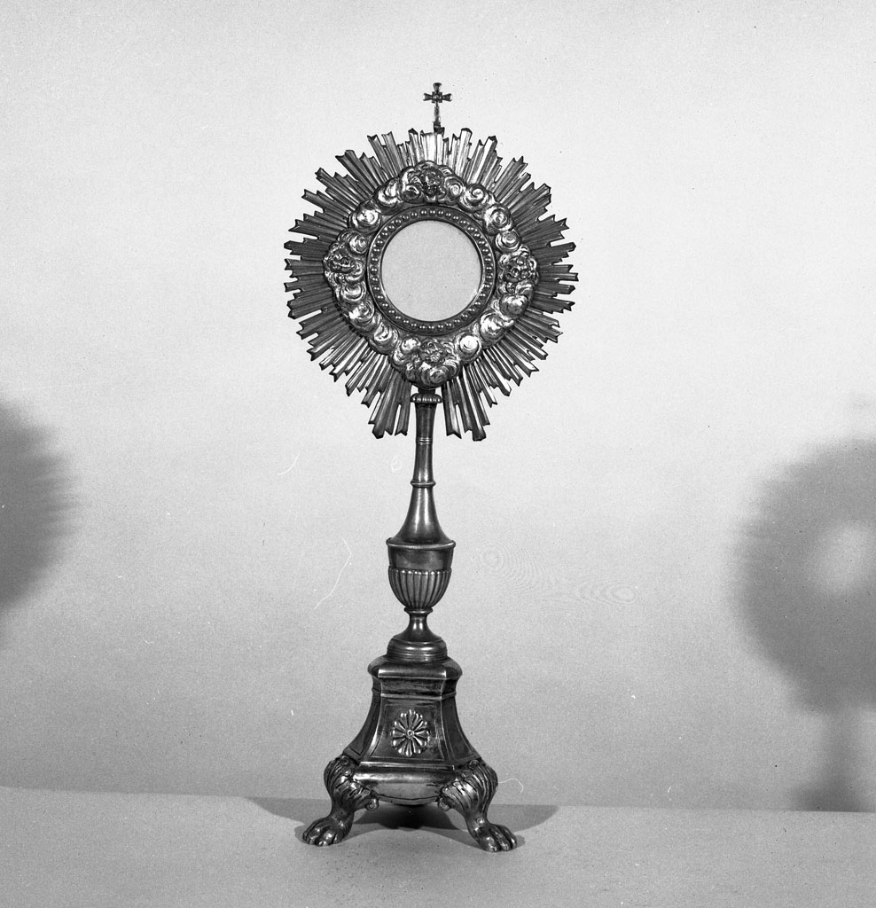 ostensorio - a raggiera - bottega toscana (prima metà sec. XIX)