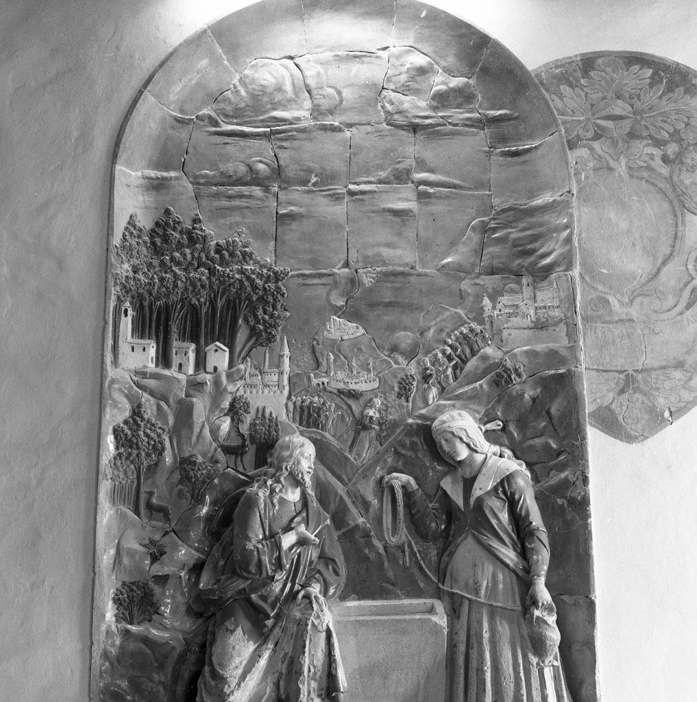 Cristo e la samaritana al pozzo (pala) di Della Robbia Girolamo (attribuito) (sec. XVI)