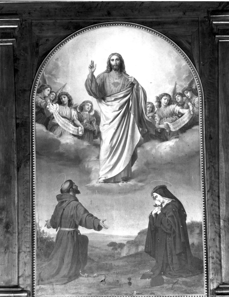 Sacro Cuore di Gesù (dipinto, elemento d'insieme) di Franchi Alessandro (attribuito) (sec. XIX)