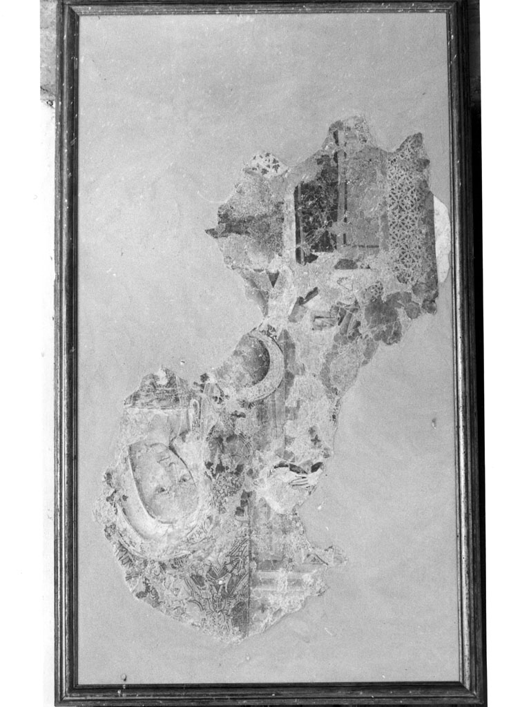 Madonna con Bambino in trono (dipinto, frammento) - ambito toscano (fine sec. XV)