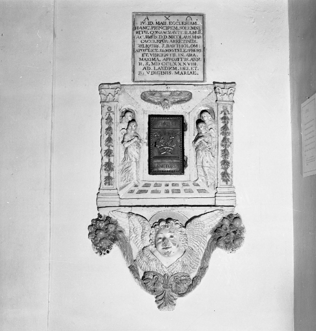 ciborio, opera isolata - bottega robbiana (sec. XVI)