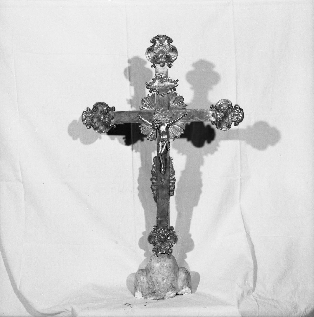 croce processionale, opera isolata - bottega toscana (sec. XVIII)