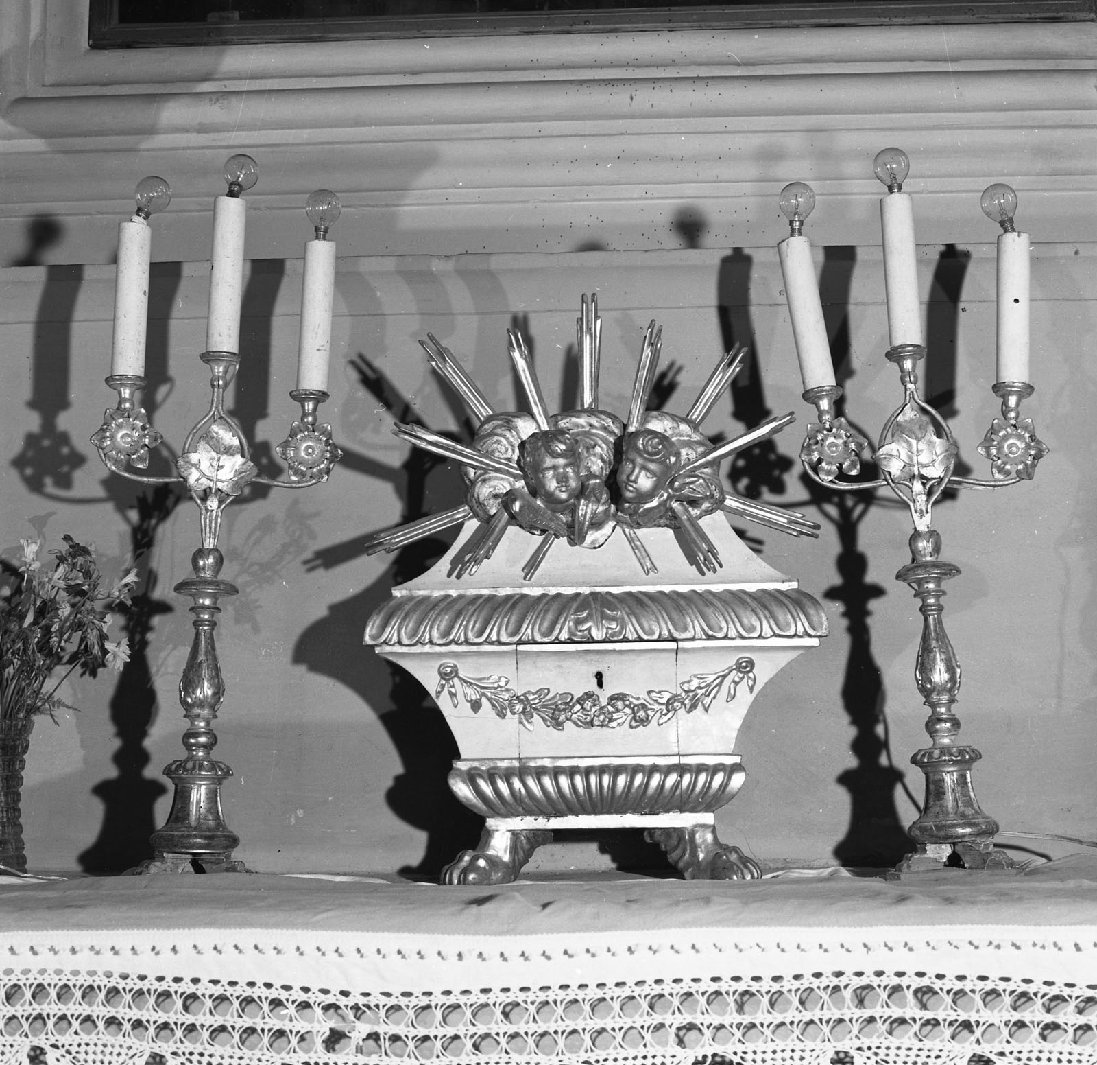 candeliere d'altare, coppia - bottega toscana (sec. XIX)