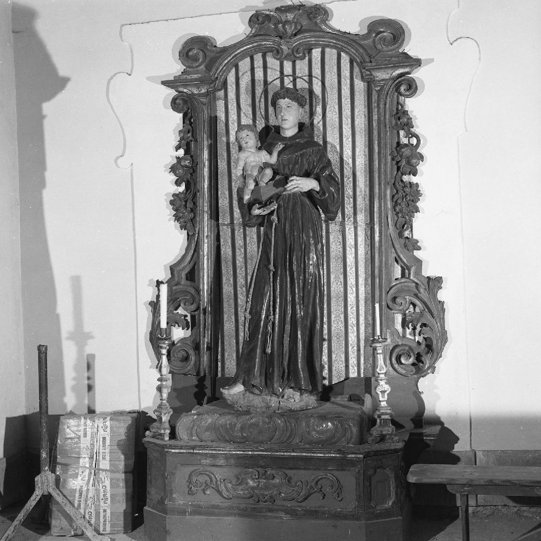 Sant'Antonio da Padova con il bambino (scultura, insieme) - ambito aretino (sec. XVIII)