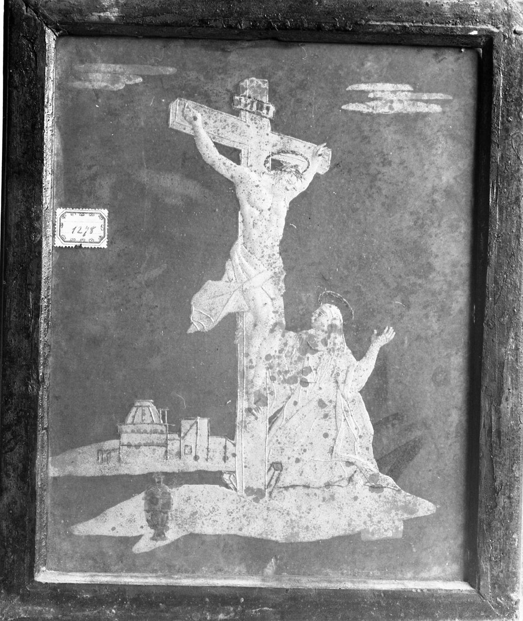 crocifissione (specchio, opera isolata) - manifattura Italia settentrionale (sec. XVIII)